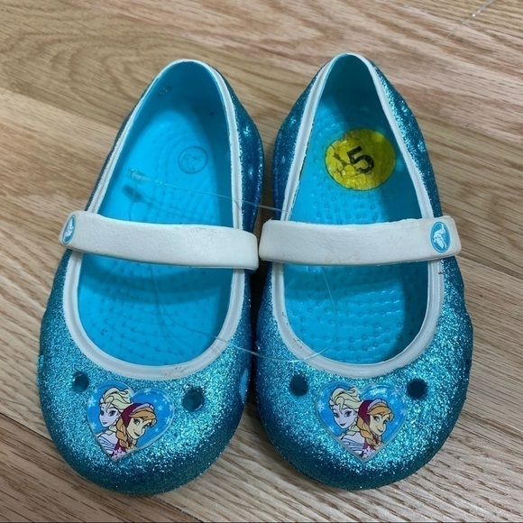 Crocs Frozen Mary Jane Flats Sandals Sz 5 Disney - Picture 3 of 6